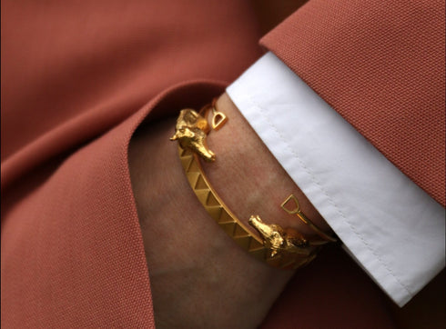 Skultuna & GtG Sharktooth Cuff Bracelet Gold